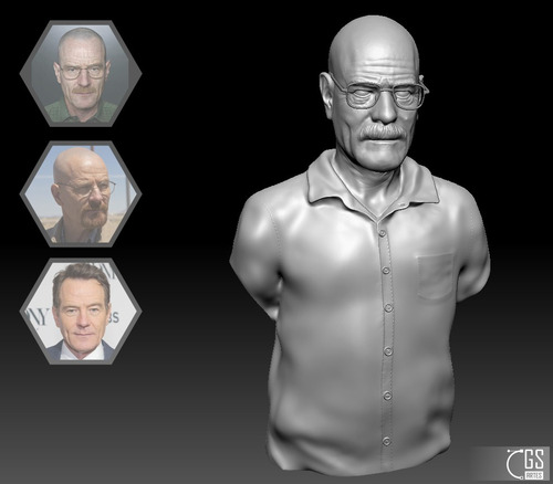 Busto De Walter White Breaking Bad- Figura Plastica