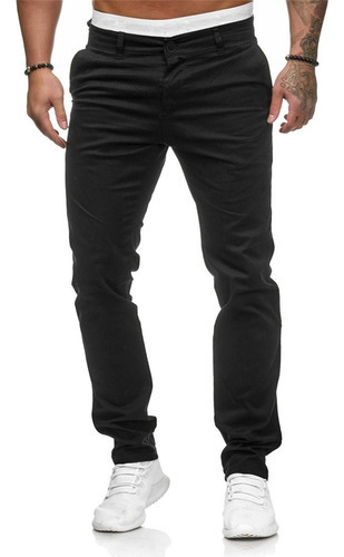 Pantalones Casuales For Hombre De Gabardina Stretch