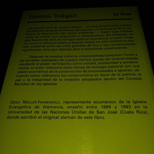El Espíritu De Dios. Muller Fahrenholz (Usado)