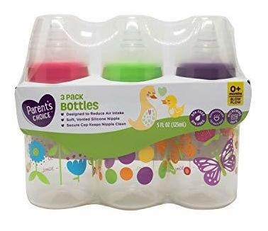 Botellas Sin Bpa De Parent's Choice, 5 Onzas, 3 Unidades