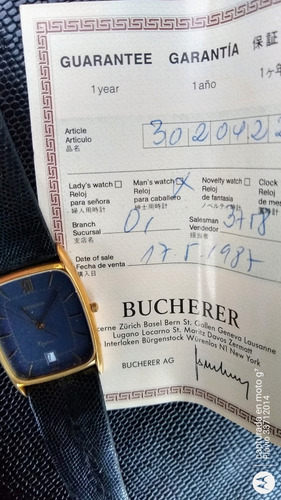Reloj Bucherer Oro, Colección Impecable En Oferta (Usado)