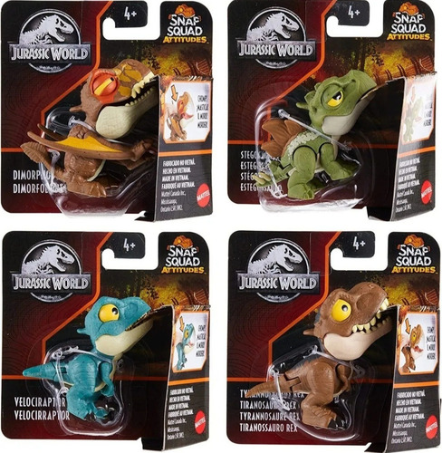 Jurassic World Snap Squad Attitudes Stegosaurus Velociraptor