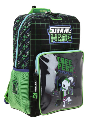 Mochila Grande Escolar Chenson Minecraft Binit Primaria Niño