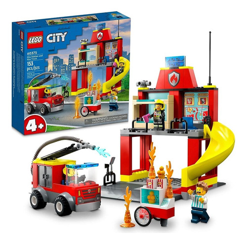 Lego 60375 City Estacion Y Camion De Bomberos 153 Pzs