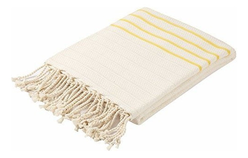 Toalla De Baño Turca Cacala Hand Loomed Pestemal Striped 34