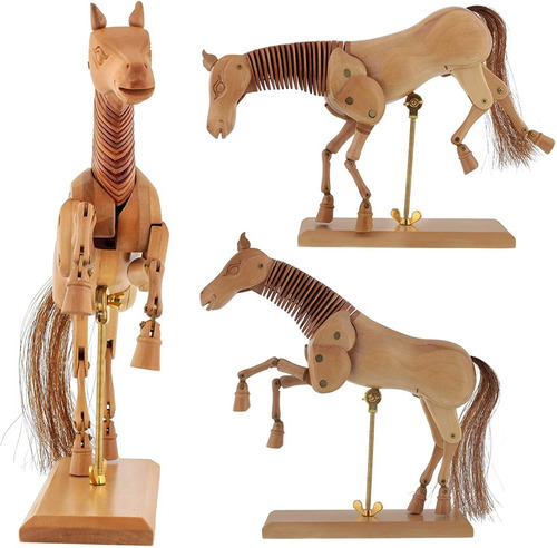 Caballo De Madera Artmate 30 Cm Microcentro