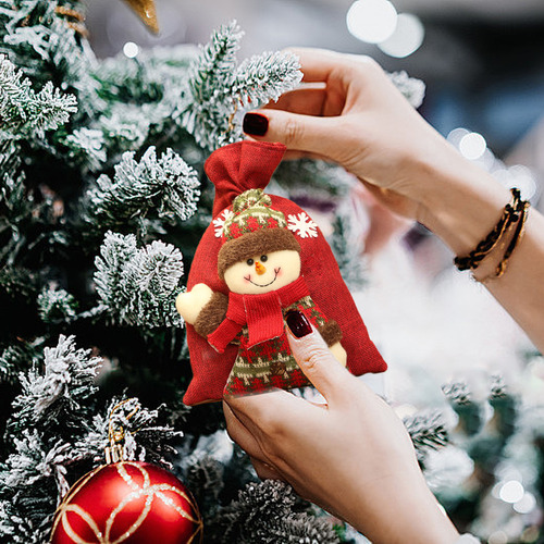 Bolsa De Regalo De Navidad, Bolsa Duradera De Regalo De Lino