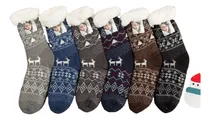 Comprar 6 Pares Calcetas Afelpadas Navideñas Largas Térmicas Hombre