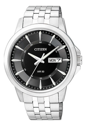 Reloj Citizen Quartz Analog Bf201151e Hombre Color de la malla Plateado Color del bisel Plateado Color del fondo Negro