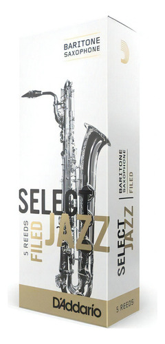 Palheta Sax Baritono 2h (5 Unidades)d'addario Select Jazz