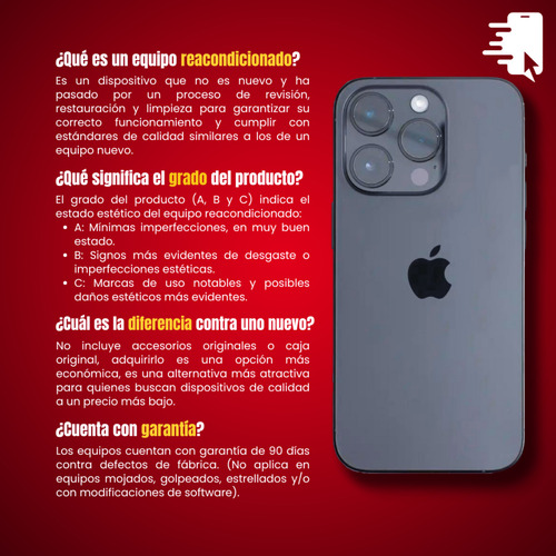 Celular Apple iPhone 13 Pro (128 Gb) - Azul Sierra - Grado A Cargador Turbo (Reacondicionado)