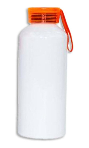 Botella Blanca Sublimable Con Tapa Colores 500ml Aluminio 