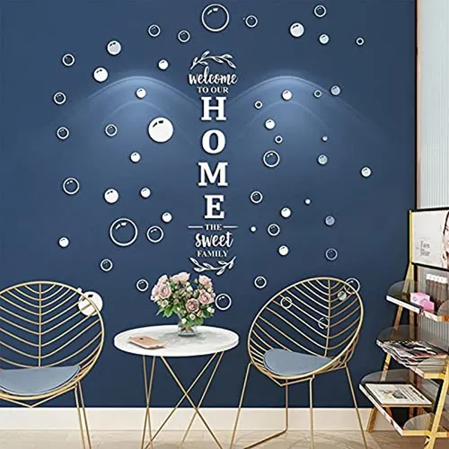 Pegatinas De Pared De Espejo Acrílico Con Letras Para El Hog