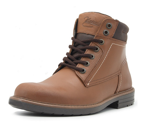 Bota Casual Caballero Piel Suela Cosida Café 25-29