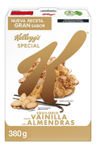 2 Pzs Kelloggs Cereal De Trigo Vainilla Almendra Equili Spec