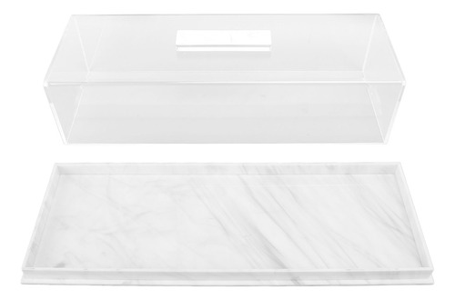 Plato Rectangular Para Tartas Con Grano De Mármol