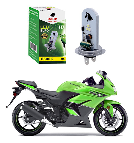 Lâmpada Led H7 6500k Stallion Moto Ninja 250r 2012 2013