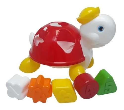 Brinquedo Educativo De Tartaruga Marujo Para Encaixar Peças Quantidade De Peças 6