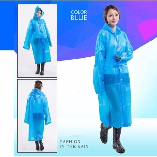 Imagen 2 de 3 de Carpa Capa Adulto Impermeable Lluvia Eva Botones Color