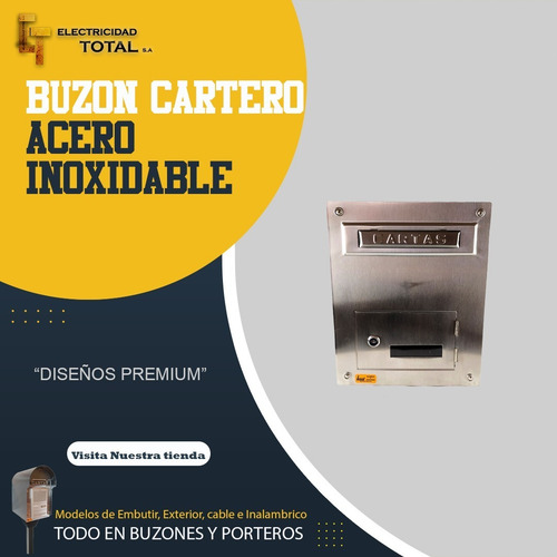 Buzón Cartero Embutir A\inoxidable Con Puerta Delantera
