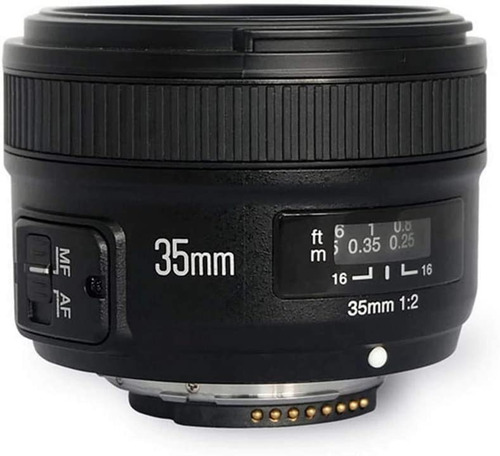 Imagen 2 de 4 de Lente Yongnuo 35mm F2.0 Gran Angular Af/mf Para Nikon