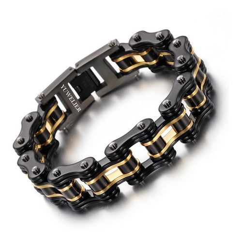 Pulsera Biker Acero Inoxidable Tipo Cadena Bicicleta Hombre