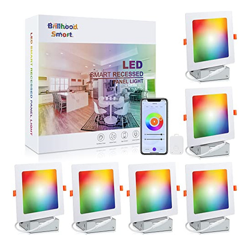 Square Color Changing Slim Led Recessed Light, Smart Re...