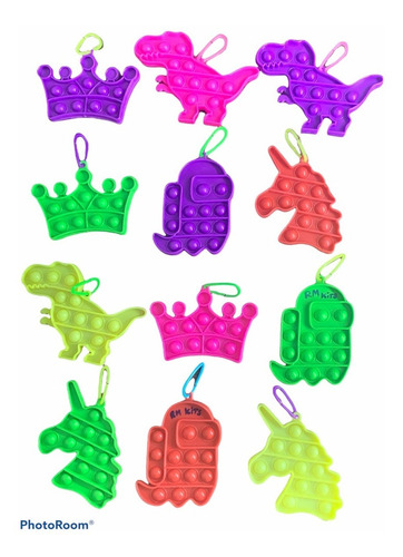 Imagen 2 de 2 de Mini Pop It Popit Silicona Popit Colgante Nacional