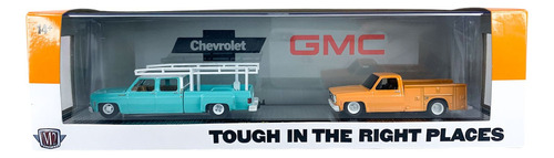 Cheyenne Super 1973 Y Sierra Grande 1975 M2 Escala 1/64 1:64 Color Cian/naranja