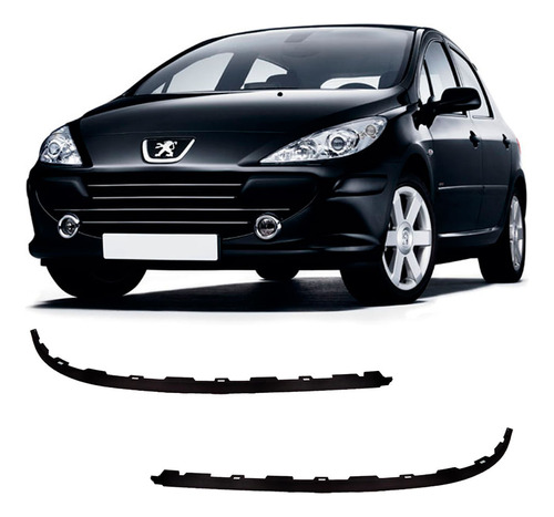 Par Saia Spoiler Bigode Parachoque Peugeot 307 2007/2012