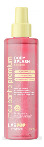 Perfume Body Splash Belle Pink Glitter Labpop Labotrat 190ml
