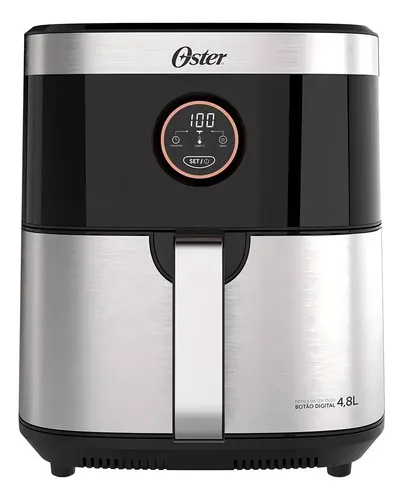 Fritadeira Sem Óleo 4,8 Litros Black Inox Ofrt660 Oster 220V