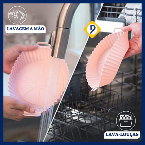 Forma De Silicone Para Air Fryer Fritadeira Forro Com Alça