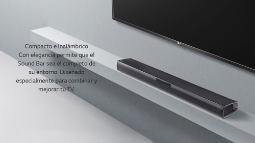 Barra de som Bluetooth LG Sj2 2.1 160w com subwoofer de cor preta