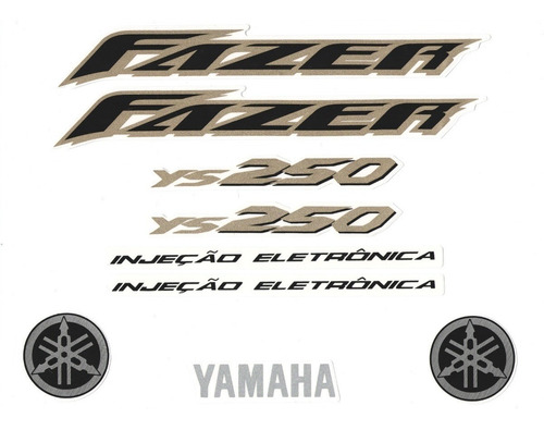 Kit Adesivos Yamaha Fazer Ys 250cc 2007 Azul