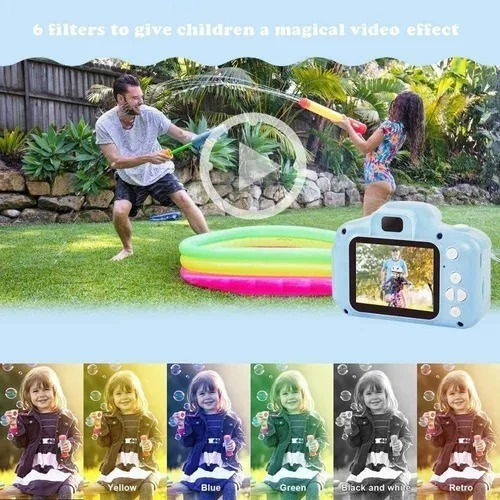 Imagen 8 de 8 de Cámara Digital Deportiva Para Niños De 2 Pulgadas
