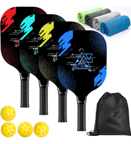 Paletas De Pickleball, Juego De Pickleball Con 4 Paletas De