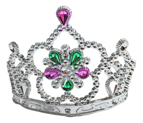 Corona De Princesa Nena X13u Vincha Tiara Plastica Plateada