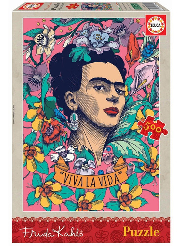 19251 Viva La Vida Frida Kahlo Rompecabezas 500 Piezas Educa