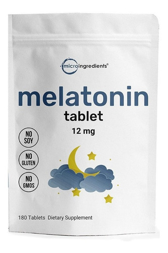 Melatonina 180 Tabletas 12mg Maxima Potencia Eg M46 Sabor Nd