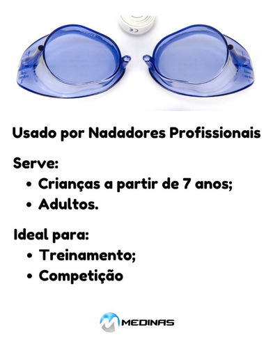 Óculos Natação Malmsten Sueco + Case Estojo Medinas + Spray
