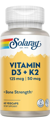 Solaray Vitamina D3 Y K2