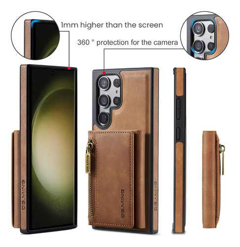 B Funda Tipo Cartera Desmontable For Samsung Galaxy S23 Ultra