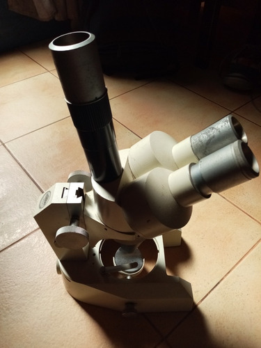 Microscopio Binocular Hertel & Reuss Ste6 - Aleman-año 1970
