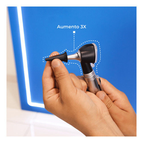 Set Otoscopio Y Oftalmoscopio Con Luz Led Tp302 Checkatek Color Negro