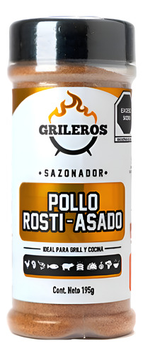 Sazonador Grileros 195g Para Carnes Asadas, Pollo Y Puerco Pollo Rosti-asado