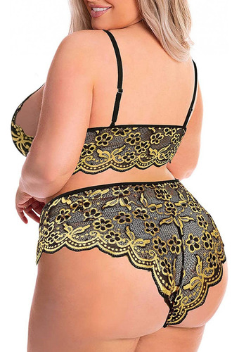 Sujetador Cómodo Inalámbrico De Encaje Sexy De Talla Grande