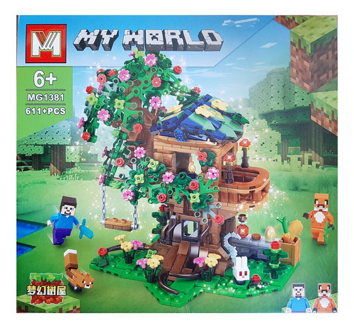 My World Casa Arbol Bloques Para Armar Grande Mg1381 611pz Cantidad De Piezas 611