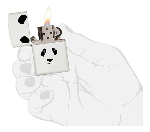 Isqueiro Zippo 28860 Panda Branco Fosco Original