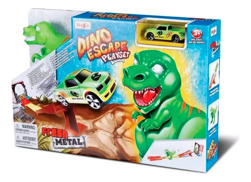 Pista De Auto Maisto Dino Escape Incluye Una Camioneta +3 Color Varios